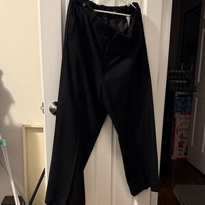 Women wide leg Black Pants plus size